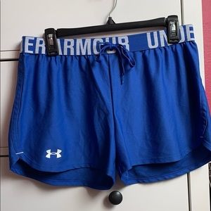 (M) Blue Under Armour Workout Shorts